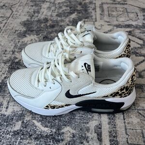 Nike White and Animal Print Air Max Sneakers
